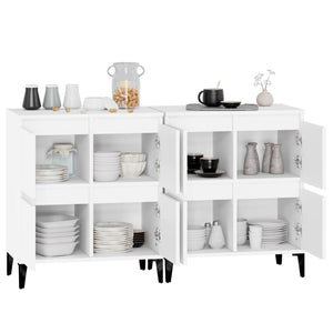 vidaXL Sideboards 2 pcs White 60x35x70 cm Engineered Wood