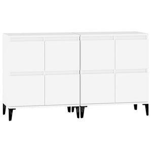 vidaXL Sideboards 2 pcs White 60x35x70 cm Engineered Wood