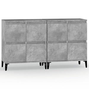 vidaXL Sideboard 2 pcs Concrete Grey 60x35x70 cm Engineered Wood