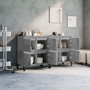 vidaXL Sideboard 2 pcs Concrete Grey 60x35x70 cm Engineered Wood