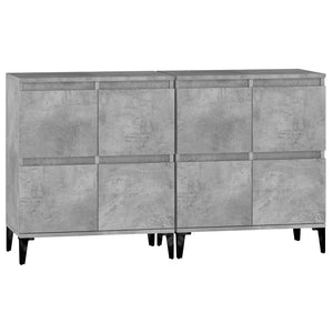 vidaXL Sideboard 2 pcs Concrete Grey 60x35x70 cm Engineered Wood