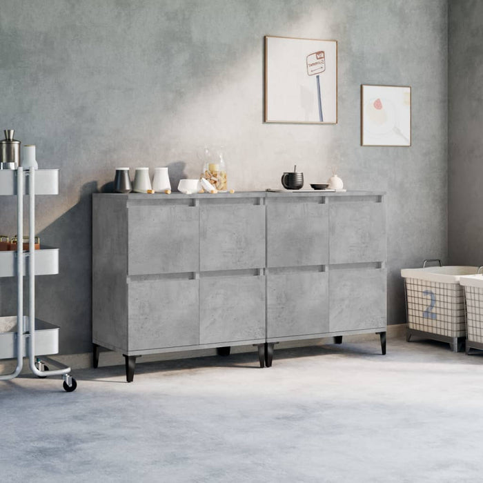 vidaXL Sideboard 2 pcs Concrete Grey 60x35x70 cm Engineered Wood