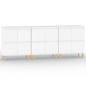 vidaXL Sideboards 3 pcs White 60x35x70 cm Engineered Wood