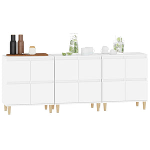 vidaXL Sideboards 3 pcs White 60x35x70 cm Engineered Wood