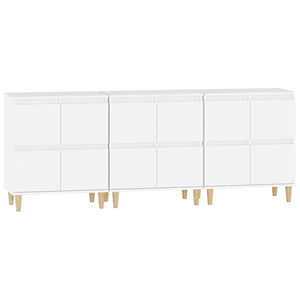 vidaXL Sideboards 3 pcs White 60x35x70 cm Engineered Wood