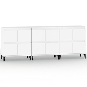 vidaXL Sideboards 3 pcs White 60x35x70 cm Engineered Wood