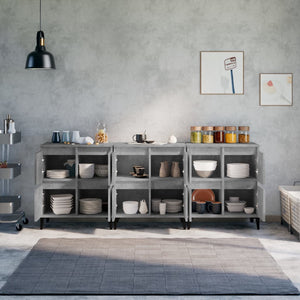 vidaXL Sideboards 3 pcs Concrete Grey 60x35x70 cm Engineered Wood