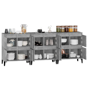 vidaXL Sideboards 3 pcs Concrete Grey 60x35x70 cm Engineered Wood