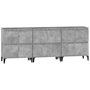 vidaXL Sideboards 3 pcs Concrete Grey 60x35x70 cm Engineered Wood