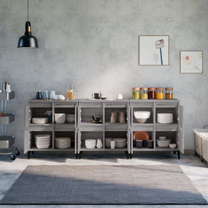 vidaXL Sideboards 3 pcs Grey Sonoma 60x35x70 cm Engineered Wood