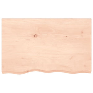 vidaXL Table Top 80x50x2 cm Untreated Solid Wood Oak