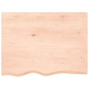 vidaXL Table Top 80x60x2 cm Untreated Solid Wood Oak