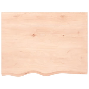 vidaXL Table Top 80x60x(2-4) cm Untreated Solid Wood Oak