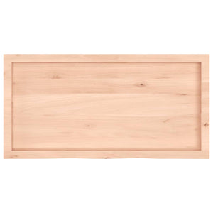 vidaXL Table Top 100x50x(2-4) cm Untreated Solid Wood Oak