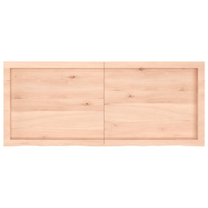 vidaXL Table Top 120x50x(2-4) cm Untreated Solid Wood Oak