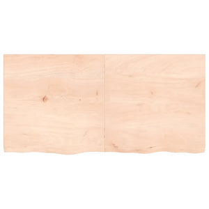 vidaXL Table Top 120x60x(2-4) cm Untreated Solid Wood Oak