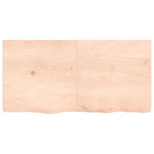 vidaXL Table Top 120x60x(2-6) cm Untreated Solid Wood Oak