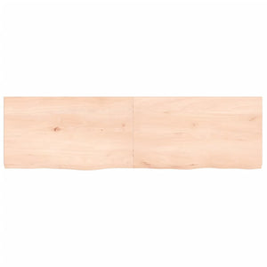 vidaXL Table Top 140x40x(2-4) cm Untreated Solid Wood Oak