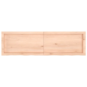 vidaXL Table Top 140x40x(2-4) cm Untreated Solid Wood Oak