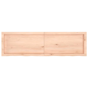 vidaXL Table Top 140x40x(2-6) cm Untreated Solid Wood Oak