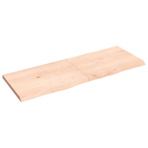 vidaXL Table Top 140x50x(2-4) cm Untreated Solid Wood Oak