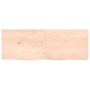 vidaXL Table Top 140x50x(2-4) cm Untreated Solid Wood Oak