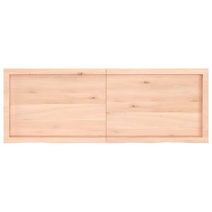 vidaXL Table Top 140x50x(2-4) cm Untreated Solid Wood Oak