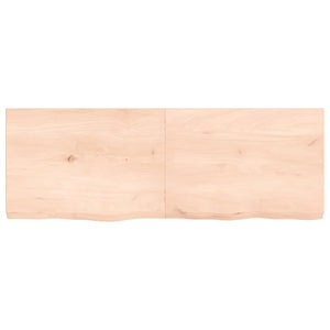 vidaXL Table Top 140x50x(2-6) cm Untreated Solid Wood Oak