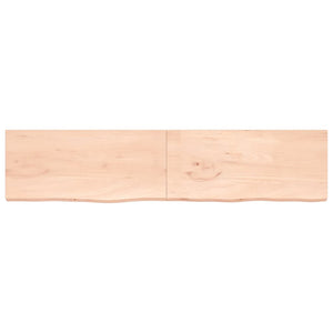 vidaXL Table Top 220x50x(2-4) cm Untreated Solid Wood Oak