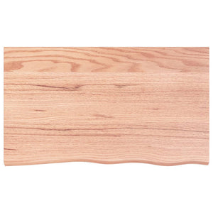 vidaXL Table Top Light Brown 100x60x2 cm Treated Solid Wood Oak