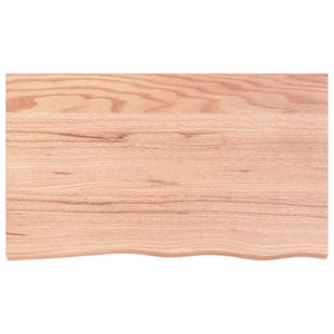 vidaXL Table Top Light Brown 100x60x(2-6) cm Treated Solid Wood Oak