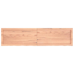 vidaXL Table Top Light Brown 160x40x(2-4) cm Treated Solid Wood Oak