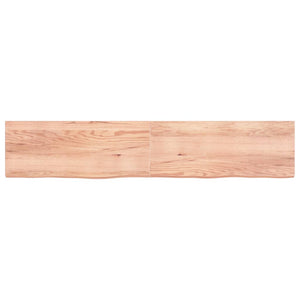 vidaXL Table Top Light Brown 200x40x(2-6) cm Treated Solid Wood Oak