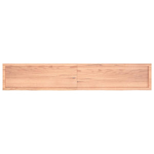 vidaXL Table Top Light Brown 220x40x(2-6) cm Treated Solid Wood Oak