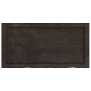 vidaXL Table Top Dark Brown 80x40x(2-6) cm Treated Solid Wood Oak