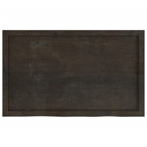 vidaXL Table Top Dark Brown 100x60x(2-4) cm Treated Solid Wood Oak