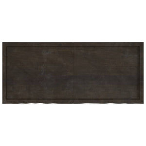 vidaXL Table Top Dark Brown 140x60x(2-6) cm Treated Solid Wood Oak