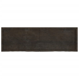 vidaXL Table Top Dark Brown 160x50x(2-4) cm Treated Solid Wood Oak