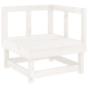 vidaXL 5 Piece Garden Lounge Set White Solid Wood Pine