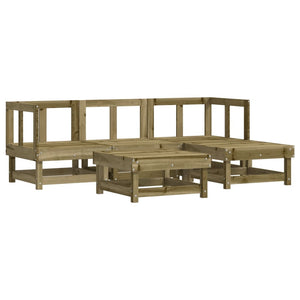 vidaXL 5 Piece Garden Lounge Set Impregnated Wood Pine