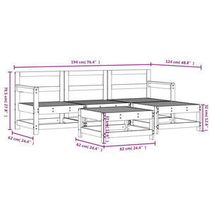 vidaXL 5 Piece Garden Lounge Set Impregnated Wood Pine