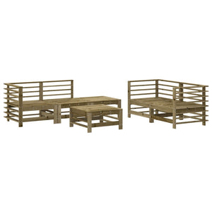 vidaXL 6 Piece Garden Lounge Set Impregnated Wood Pine