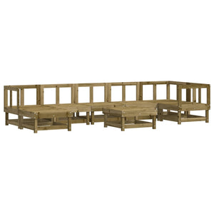 vidaXL 8 Piece Garden Lounge Set Impregnated Wood Pine