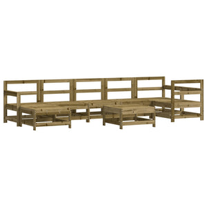 vidaXL 8 Piece Garden Lounge Set Impregnated Wood Pine