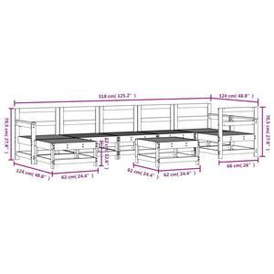 vidaXL 8 Piece Garden Lounge Set Impregnated Wood Pine