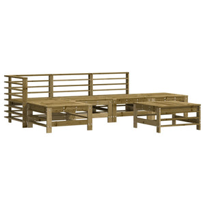 vidaXL 6 Piece Garden Lounge Set Impregnated Wood Pine