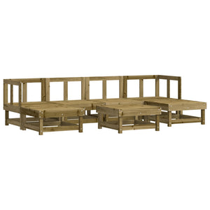 vidaXL 7 Piece Garden Lounge Set Impregnated Wood Pine