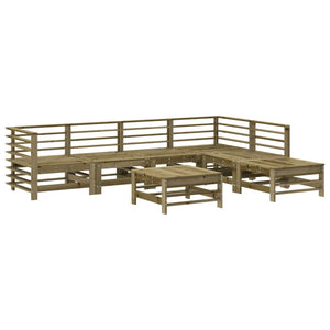 vidaXL 7 Piece Garden Lounge Set Impregnated Wood Pine