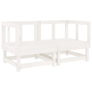 vidaXL 6 Piece Garden Lounge Set White Solid Wood Pine