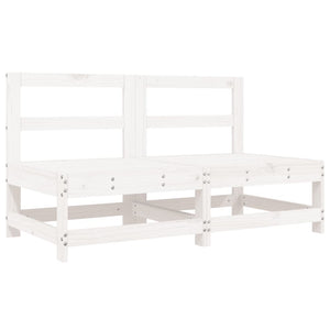 vidaXL 6 Piece Garden Lounge Set White Solid Wood Pine